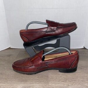 Allen Edmonds Penny Loafers Danbury Dress Shoes Oxblood Burgundy Mens 10.5 D
